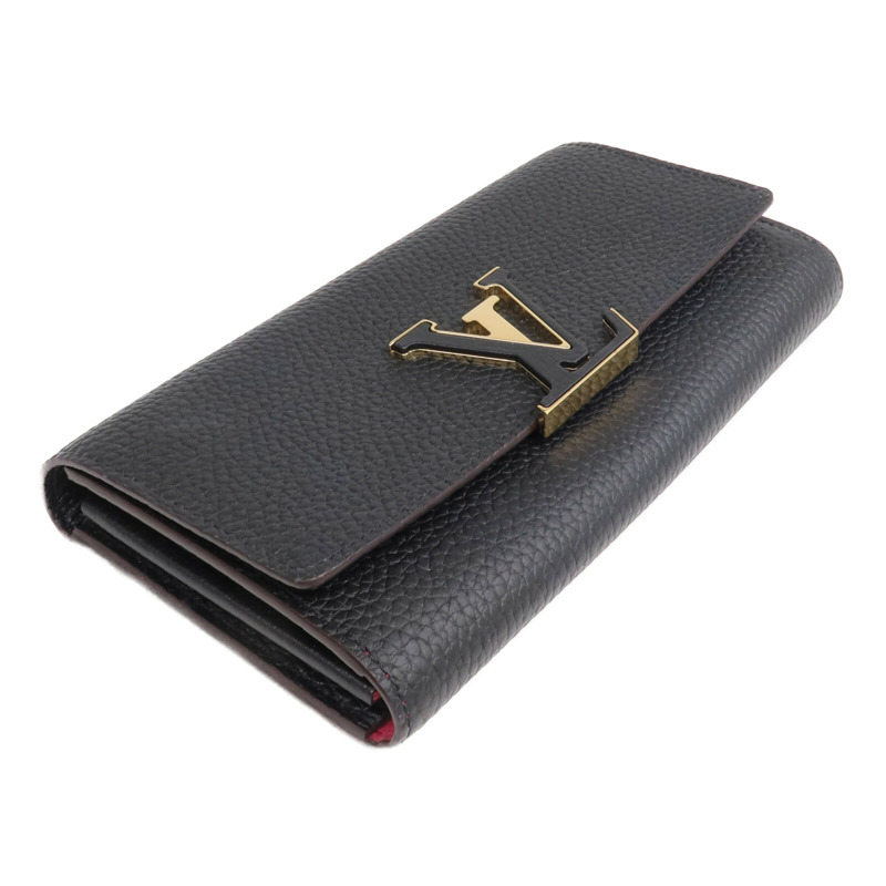 LOUIS VUITTON Taurillon Capucines Wallet金扣長錢包-3