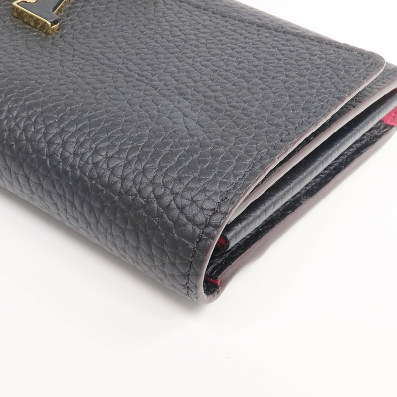 LOUIS VUITTON Taurillon Capucines Wallet金扣長錢包-9