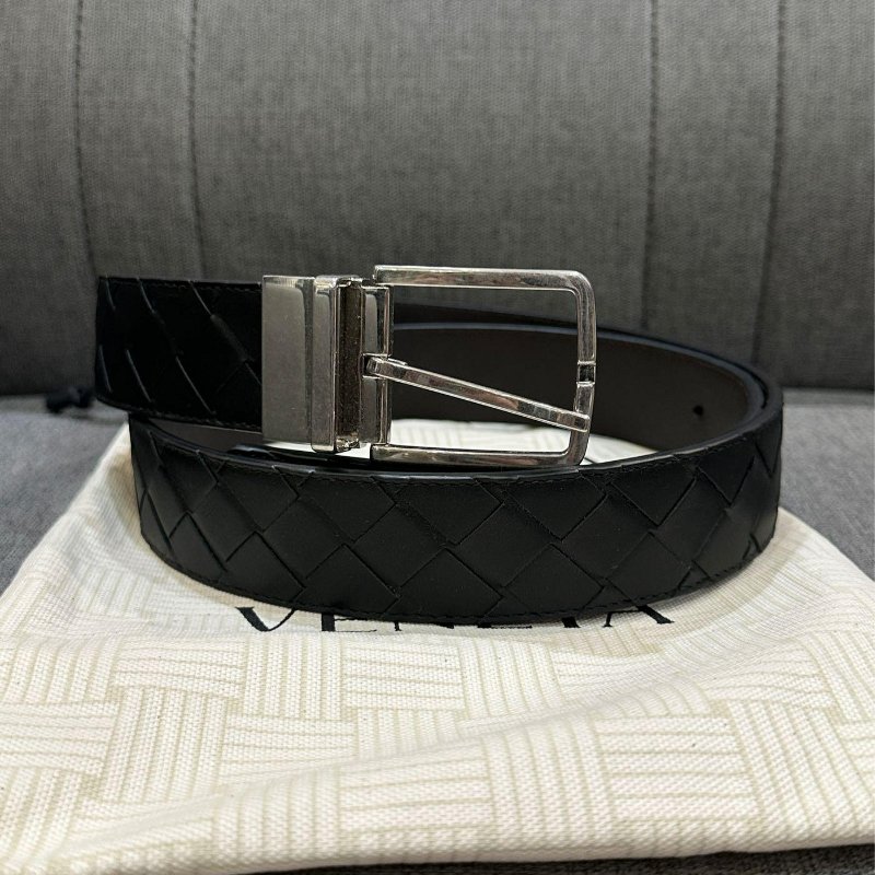 💎Han's house精品服飾💎BOTTEGA VENETA BV 雙面用 編織 皮帶 真皮 意大利製 寬3.5cm 現貨100 原價24800-0