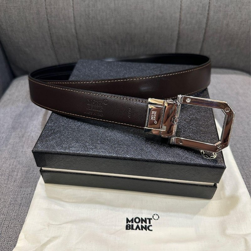💎Han's house精品服飾💎MONTBLANC 萬寶龍 雙面用 皮帶 寬3CM 可自行剪短 原價11100-2