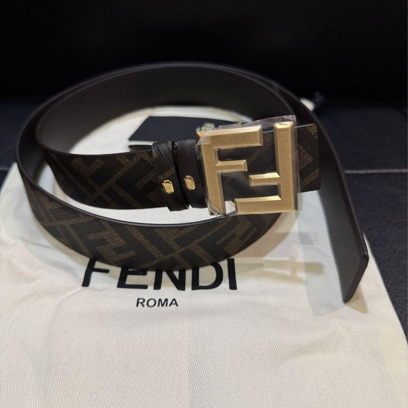 💎Han's house精品服飾💎Fendi 芬迪 雙面用 皮帶 寬 3.5 CM 原價17800-0