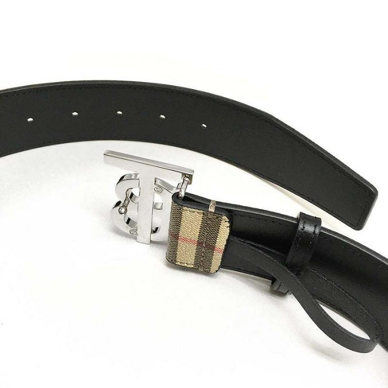 💎Han's house精品服飾💎Burberry TB 小牛皮 皮帶 格紋 寬4 現貨 原價14900 0 直購-6