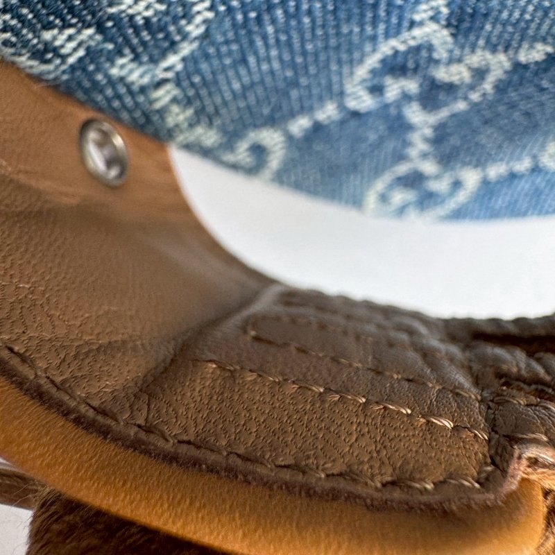 ❤️‍🔥不能沒這雙❤️‍🔥GUCCI 牛仔布綁帶厚底涼鞋-4