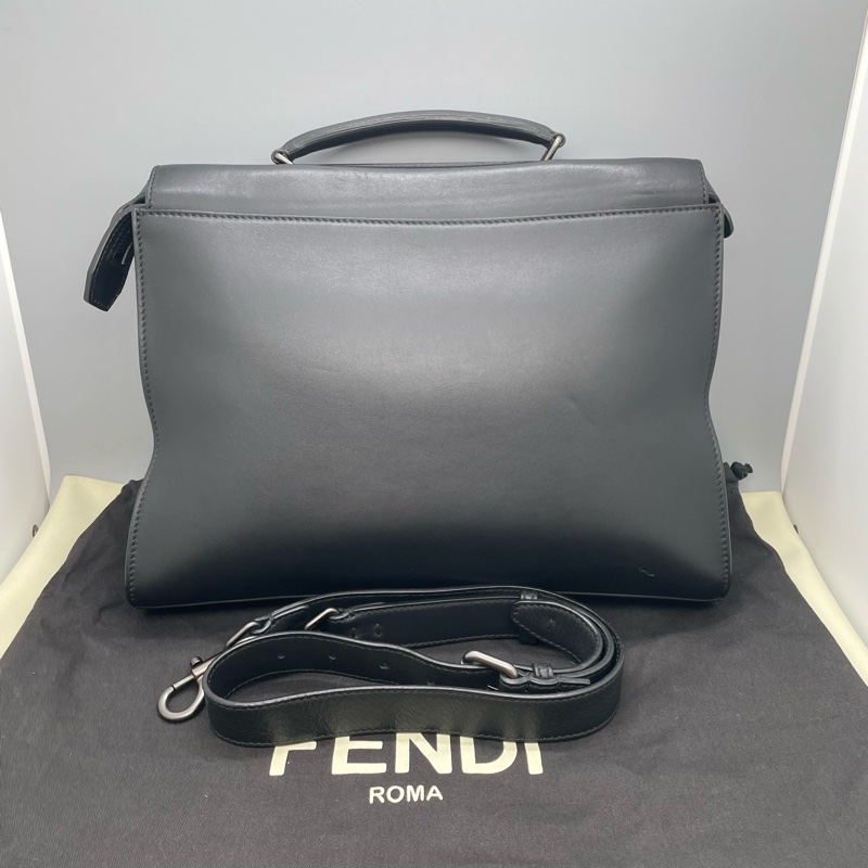 98新FENDI/芬迪 小惡魔 peekaboo 全皮男士公文包 尺寸:37✖️28✖️cm 附件: 塵袋 肩帶 (-0