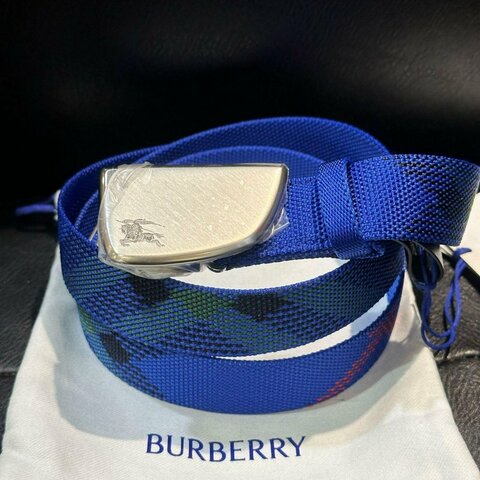 💎Han's house精品服飾💎 Burberry 戰馬 格紋 皮帶 寬3.5CM