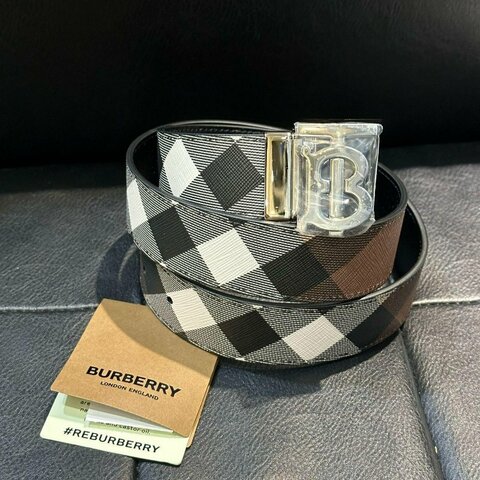 💎Han's house精品服飾💎Burberry 皮帶 雙面用 意大利製 寬3.5 現貨