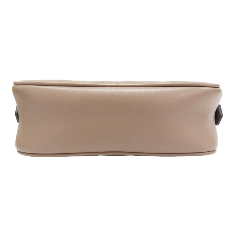 裸色 牛皮 GG Marmont Mini 肩背包【GUCCI 古馳】 448065-3