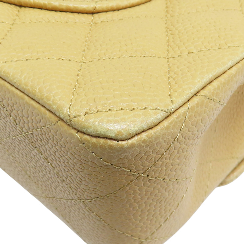 駝色 菱格紋 荔枝牛皮 Coco25 鍊帶 肩背包【CHANEL 香奈兒】 A01112-13