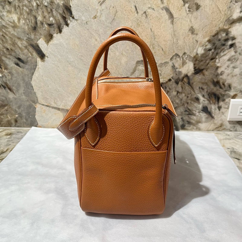 Hermes金棕銀釦Lindy 30-1