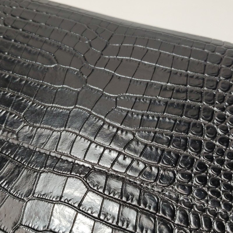 Saint Laurent Manhattan牛皮鱷魚紋純色金屬鎖 扣單肩包-15