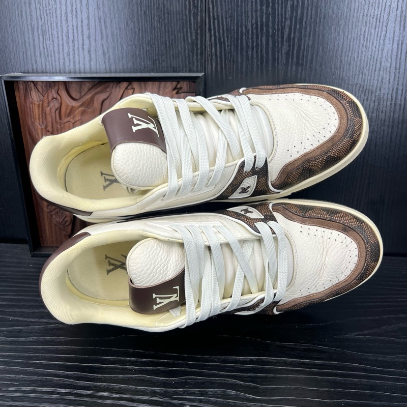 Louis Vuitton路易威登 trainer 白棕棋盤格 42碼-4