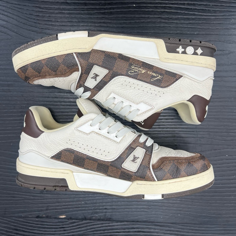 Louis Vuitton路易威登 trainer 白棕棋盤格 42碼-6