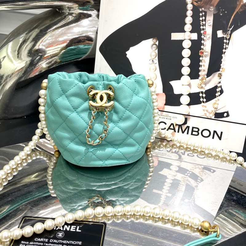 Chanel香奈儿 薄荷色小羊皮-0