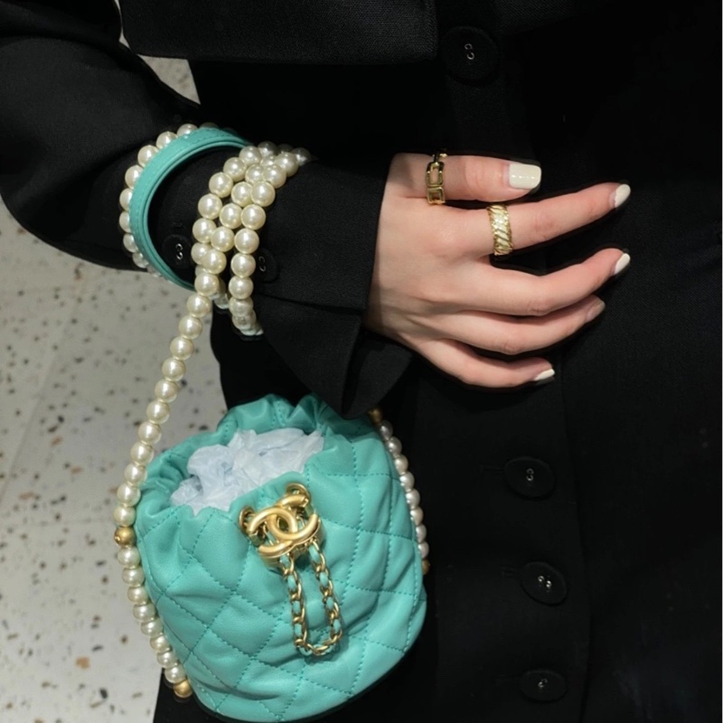 Chanel香奈儿 薄荷色小羊皮-4