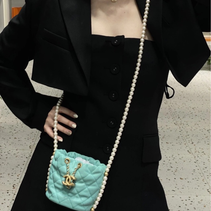 Chanel香奈儿 薄荷色小羊皮-5