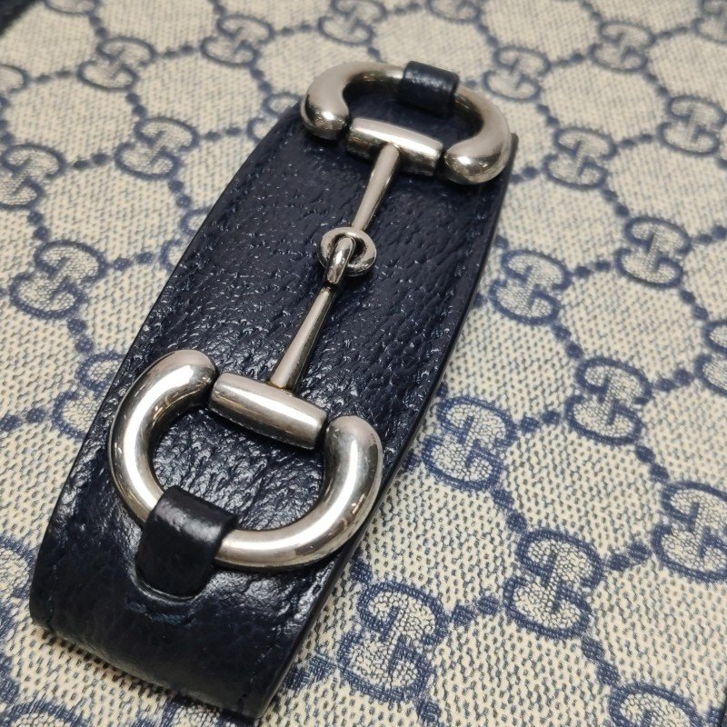 Gucci1955小號牛皮GG老花馬銜扣單肩包-12