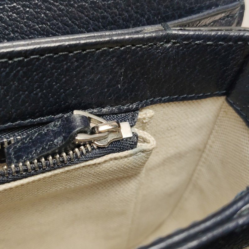 Gucci1955小號牛皮GG老花馬銜扣單肩包-15