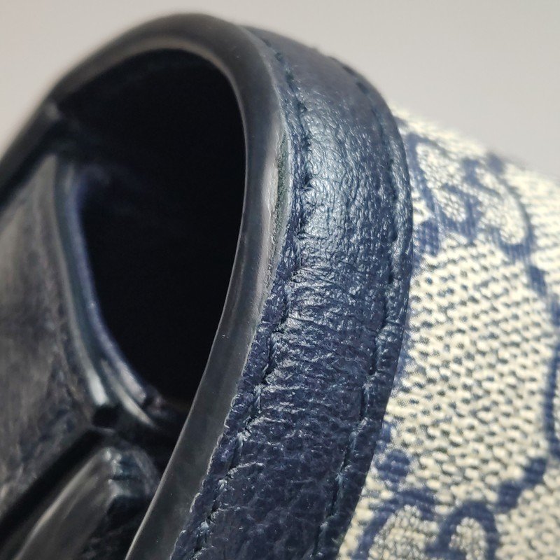 Gucci1955小號牛皮GG老花馬銜扣單肩包-17