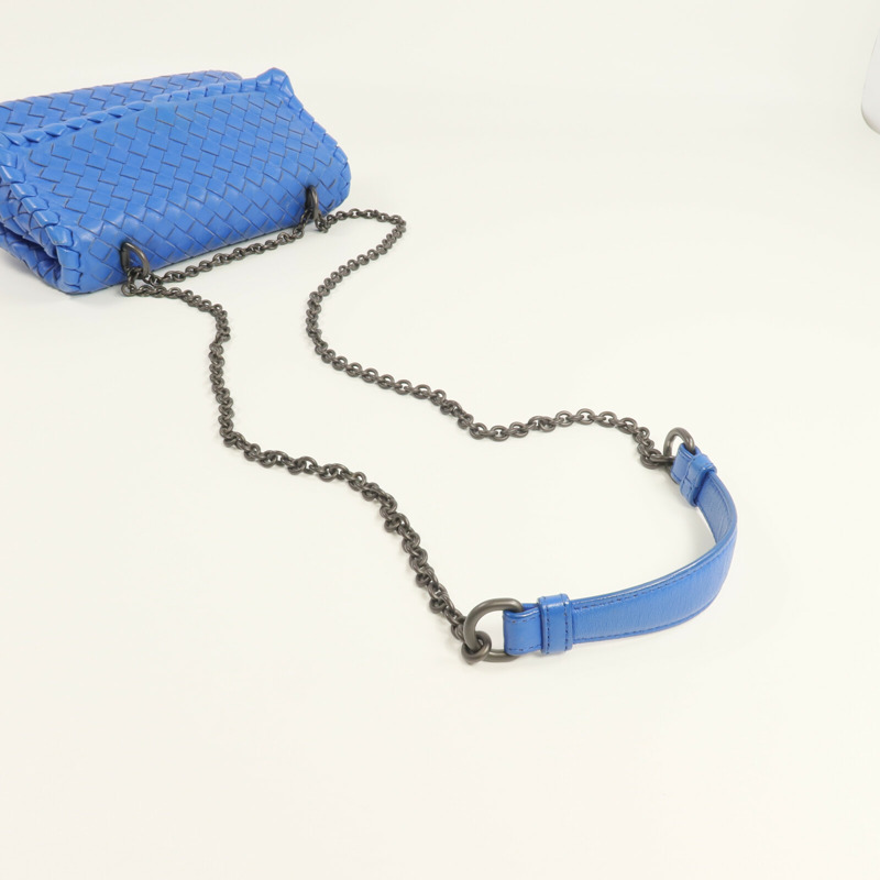 BOTTEGA VENETA 織紋皮革Chain Shoulder鏈帶肩背袋-4