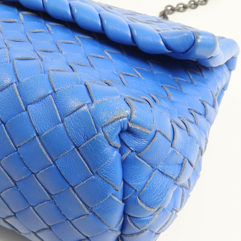 BOTTEGA VENETA 織紋皮革Chain Shoulder鏈帶肩背袋-5