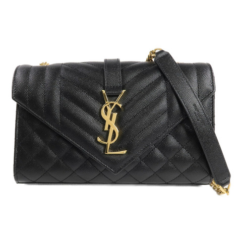 SAINT LAURENT 牛皮皮革Envelope Small Bag金扣鏈帶肩背袋