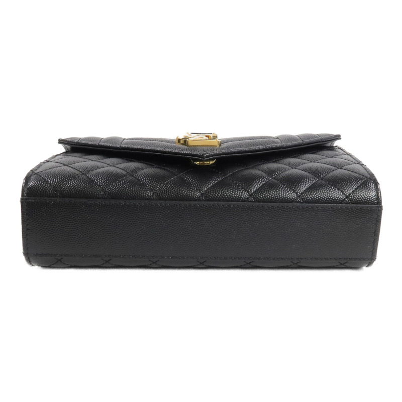 SAINT LAURENT 牛皮皮革Envelope Small Bag金扣鏈帶肩背袋-3