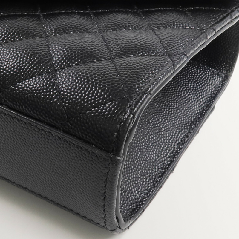 SAINT LAURENT 牛皮皮革Envelope Small Bag金扣鏈帶肩背袋-7