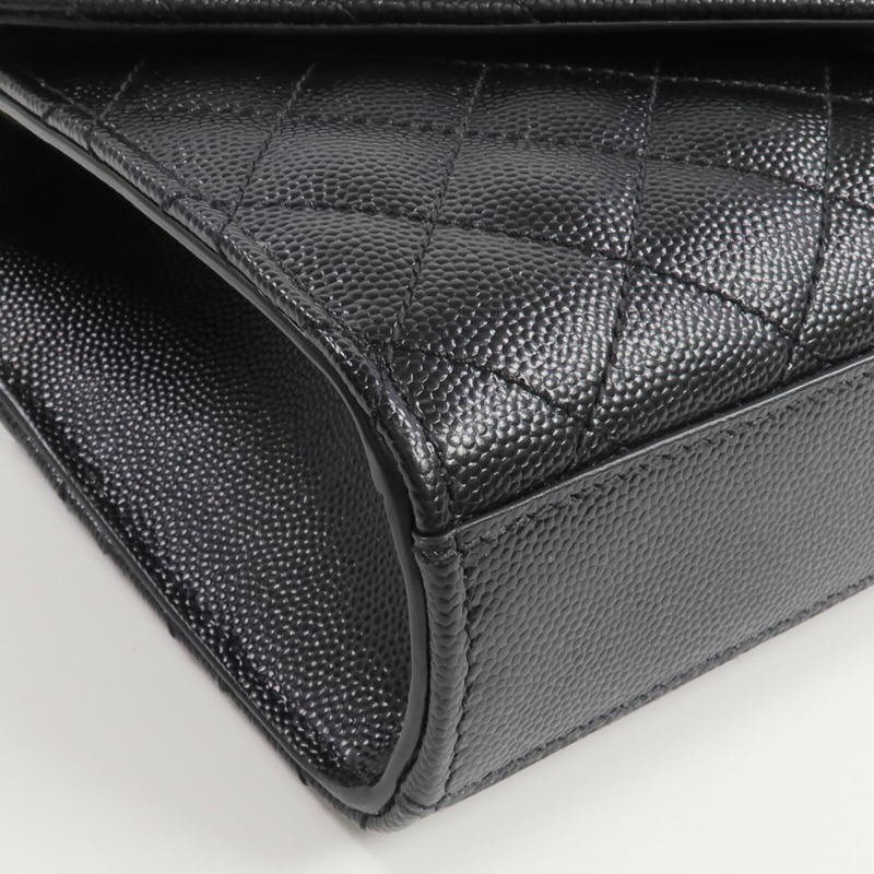 SAINT LAURENT 牛皮皮革Envelope Small Bag金扣鏈帶肩背袋-8