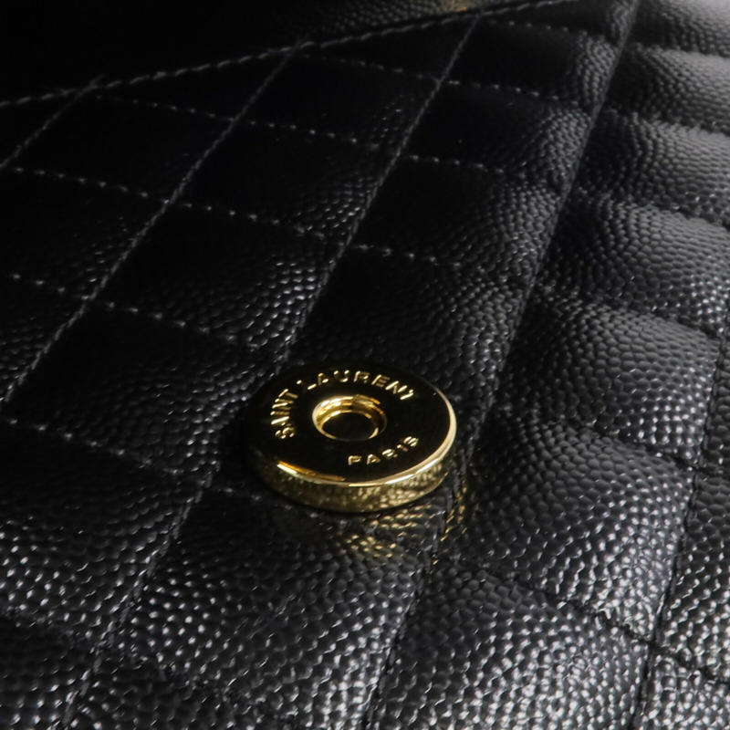 SAINT LAURENT 牛皮皮革Envelope Small Bag金扣鏈帶肩背袋-11