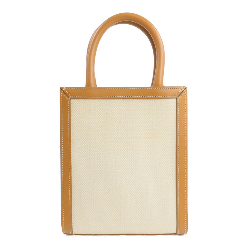 CELINE 帆布/牛皮皮革Mini Cabas Vertical金扣手挽肩背兩用袋-1