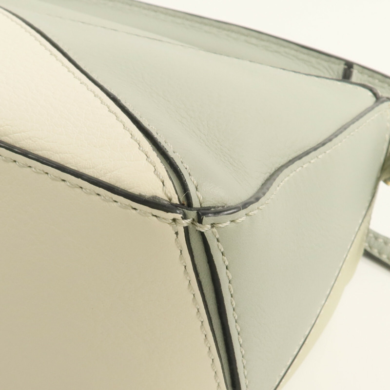 LOEWE 牛皮皮革Mini Puzzle金扣手挽肩背兩用袋-7