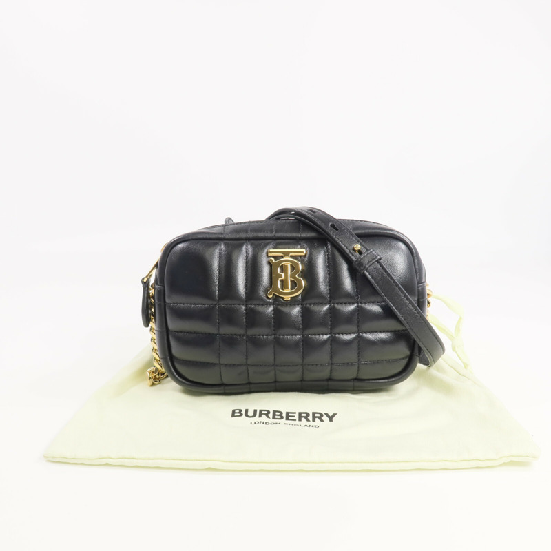 BURBERRY 牛皮皮革Lola金扣肩背袋-16