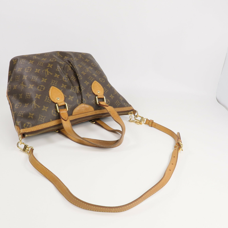 LOUIS VUITTON Monogram Palermo PM金扣手挽肩背兩用袋棕色-4