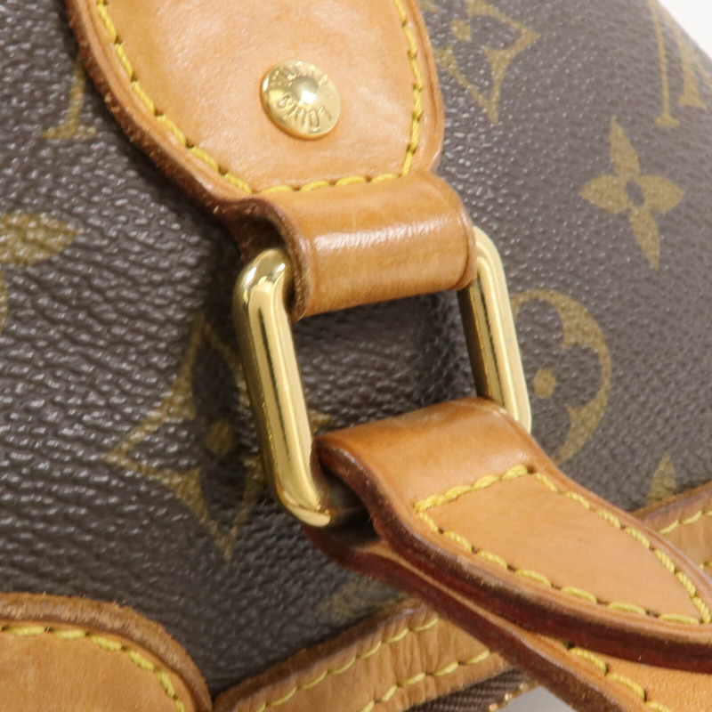 LOUIS VUITTON Monogram Palermo PM金扣手挽肩背兩用袋棕色-7
