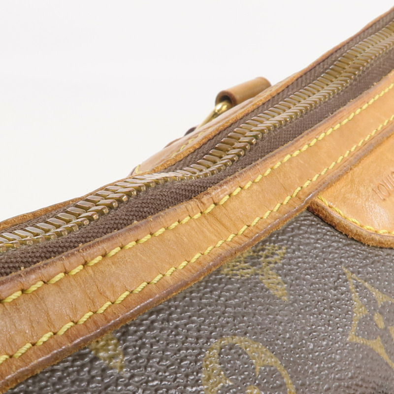 LOUIS VUITTON Monogram Palermo PM金扣手挽肩背兩用袋棕色-10