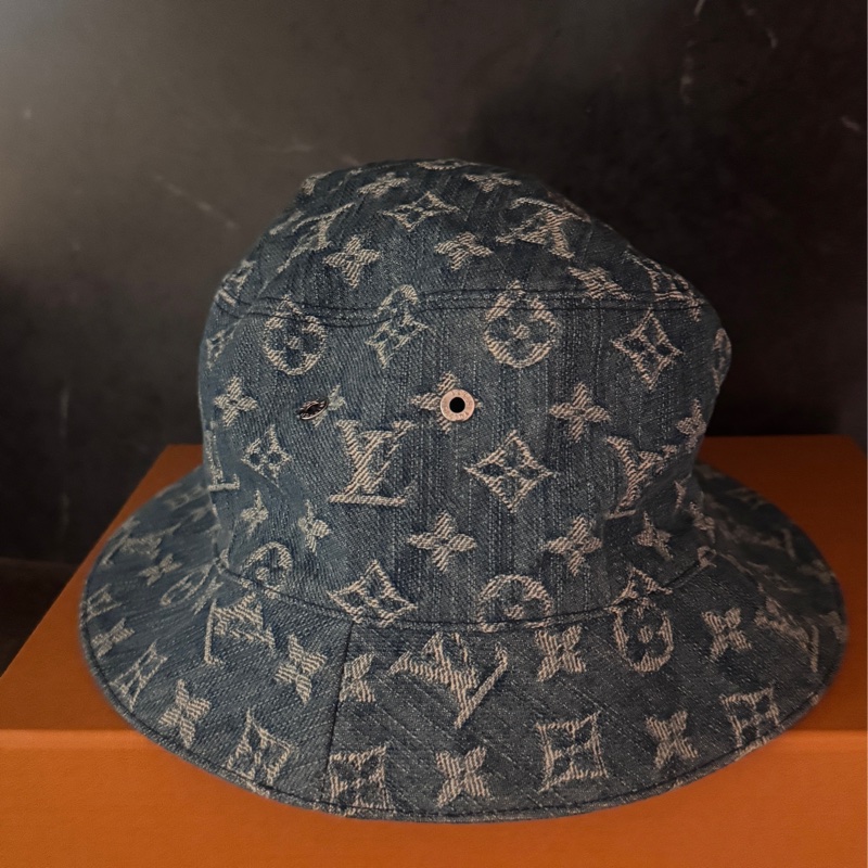 甜售九五新LV單寧牛仔漁夫帽-0