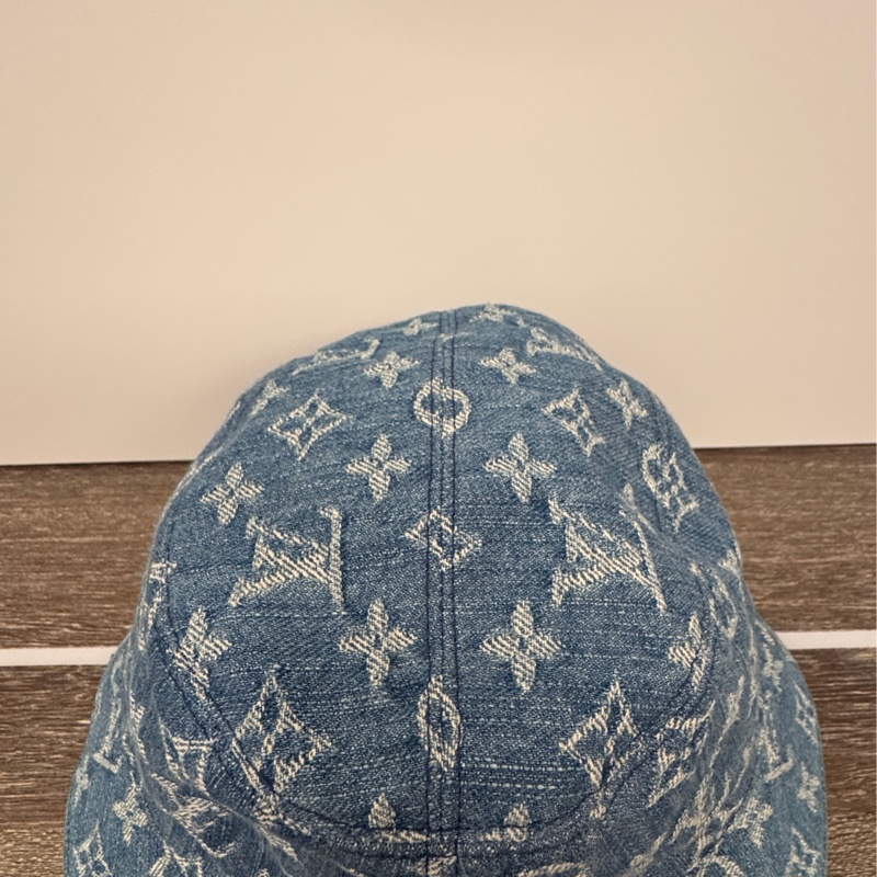 甜售九五新LV單寧牛仔漁夫帽-7