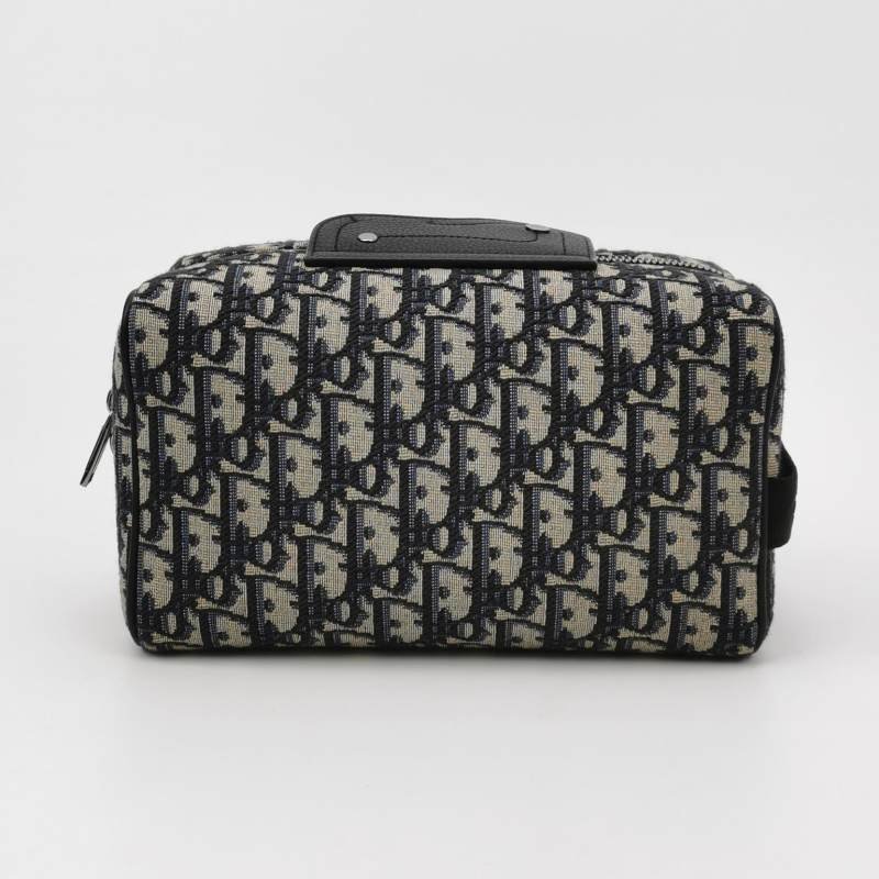 Dior Lingot牛皮帆布字母logo鎖扣手拿包-3