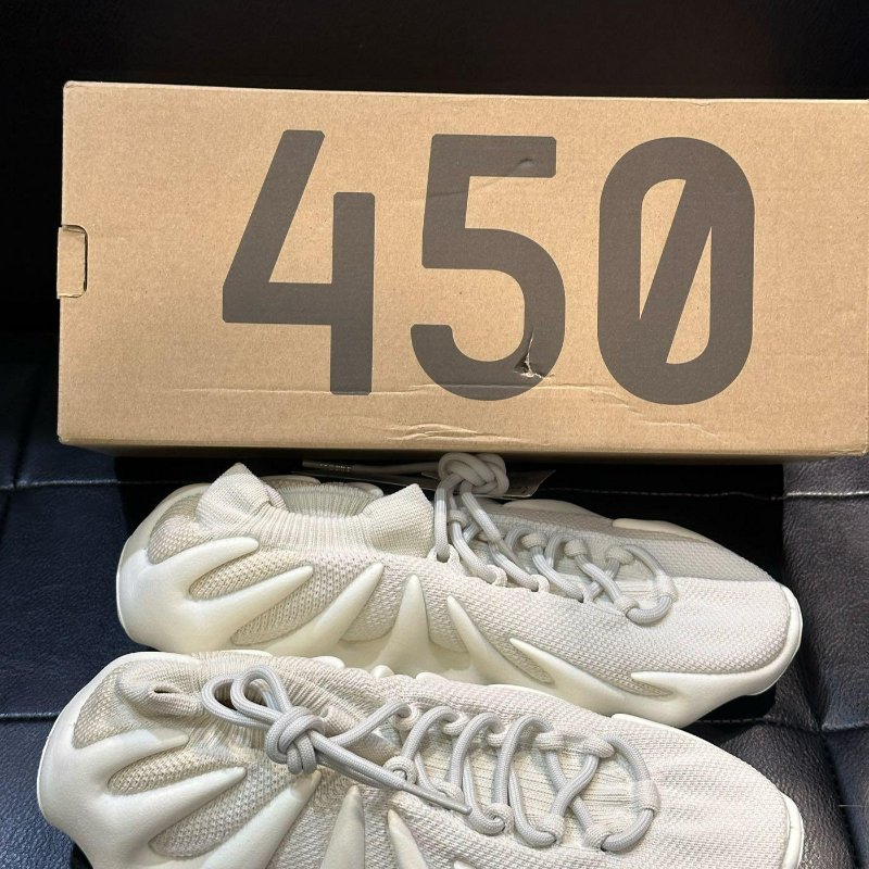 💎Han's house精品服飾💎ADIDAS愛迪達 YEEZY 450 CLOUD WHITE水餃 襪套 慢跑鞋 H68038 現貨 UK9 10-2