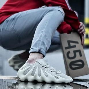 💎Han's house精品服飾💎ADIDAS愛迪達 YEEZY 450 CLOUD WHITE水餃 襪套 慢跑鞋 H68038 現貨 UK9 10-4