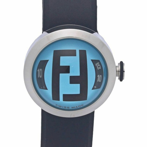 FENDI Bousla F801231 8010L 女士腕錶，不鏽鋼 x 橡膠錶帶，130504