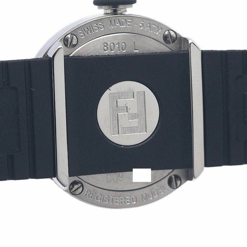 FENDI Bousla F801231 8010L 女士腕錶,不鏽鋼 x 橡膠錶帶,130504-7