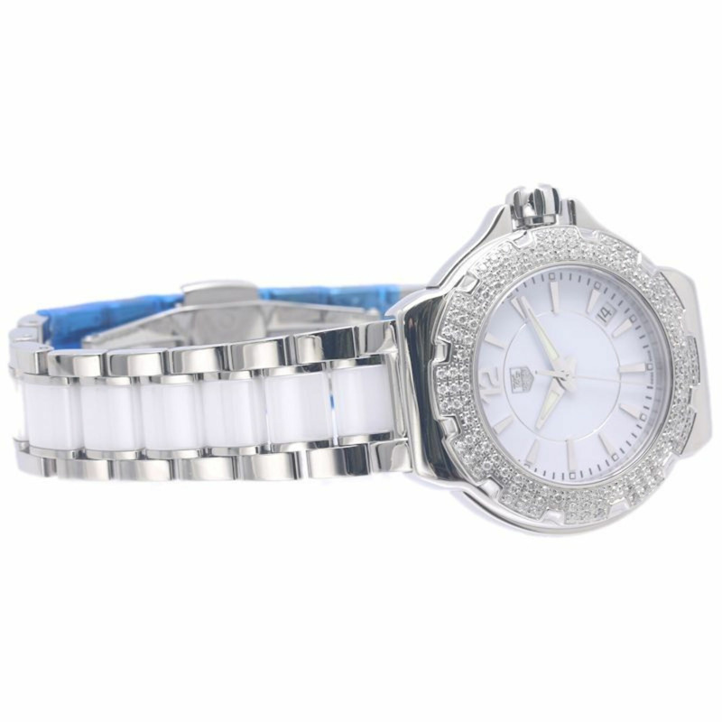 TAG Heuer Formula 1 鑲鑽錶圈 WAH1215.BA0861 女士腕錶 白色陶瓷 x 不鏽鋼 40309-3