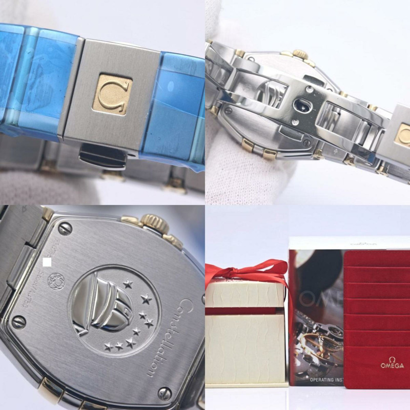 歐米茄星座系列磨砂12鑽錶 123.20.24.60.58.001 女士 K18YGxSS 40304-10