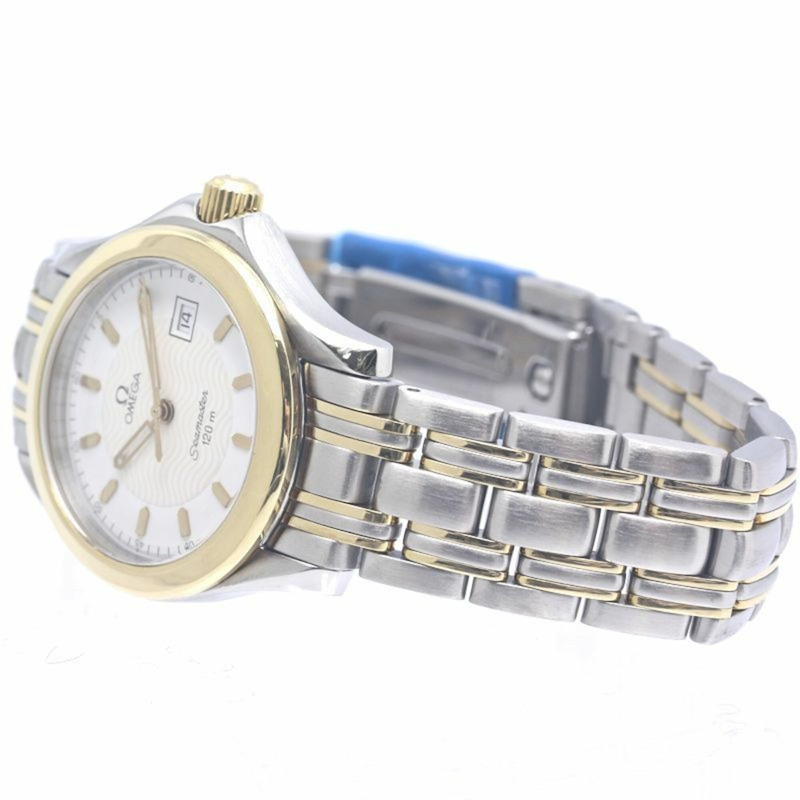 歐米茄海馬系列120公尺日期顯示女款腕錶 2371.21.00 K18YGxSS 40314-2