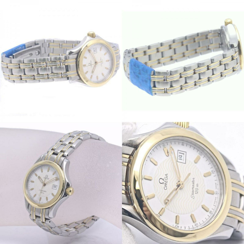 歐米茄海馬系列120公尺日期顯示女款腕錶 2371.21.00 K18YGxSS 40314-4