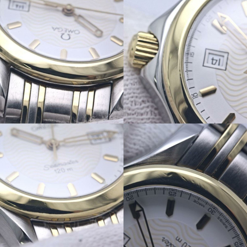 歐米茄海馬系列120公尺日期顯示女款腕錶 2371.21.00 K18YGxSS 40314-6