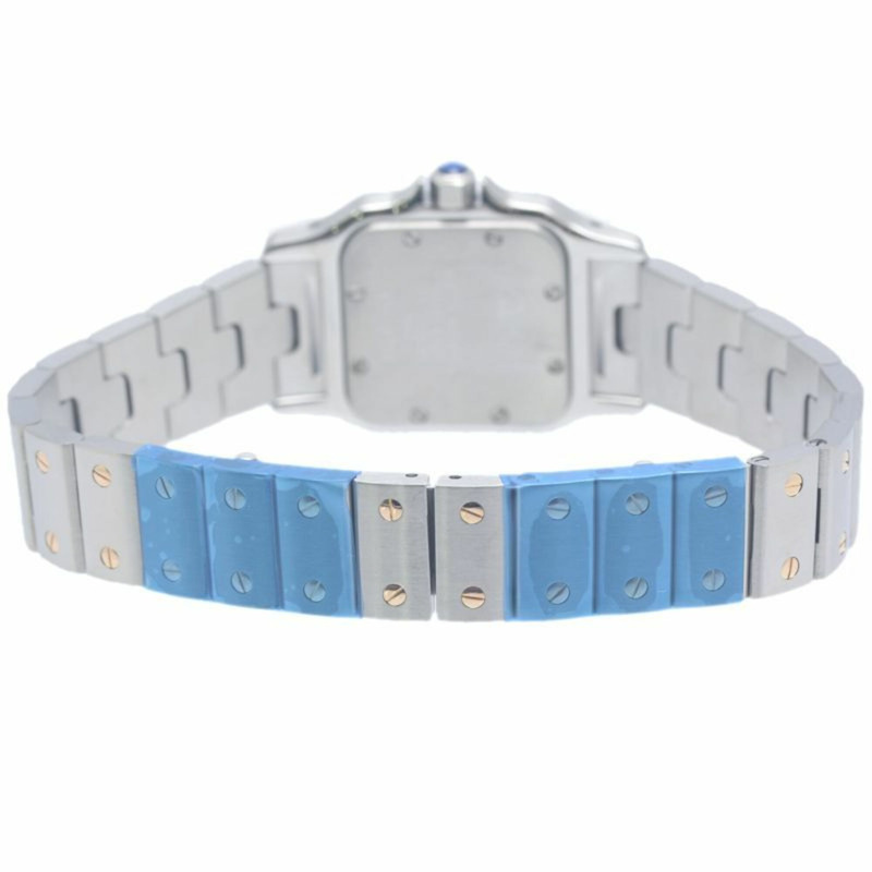 卡地亞 Cartier Santos Galbee SM W20103C4 白色錶殼亞洲限量版女士腕錶 K18PGxSS 40311-3