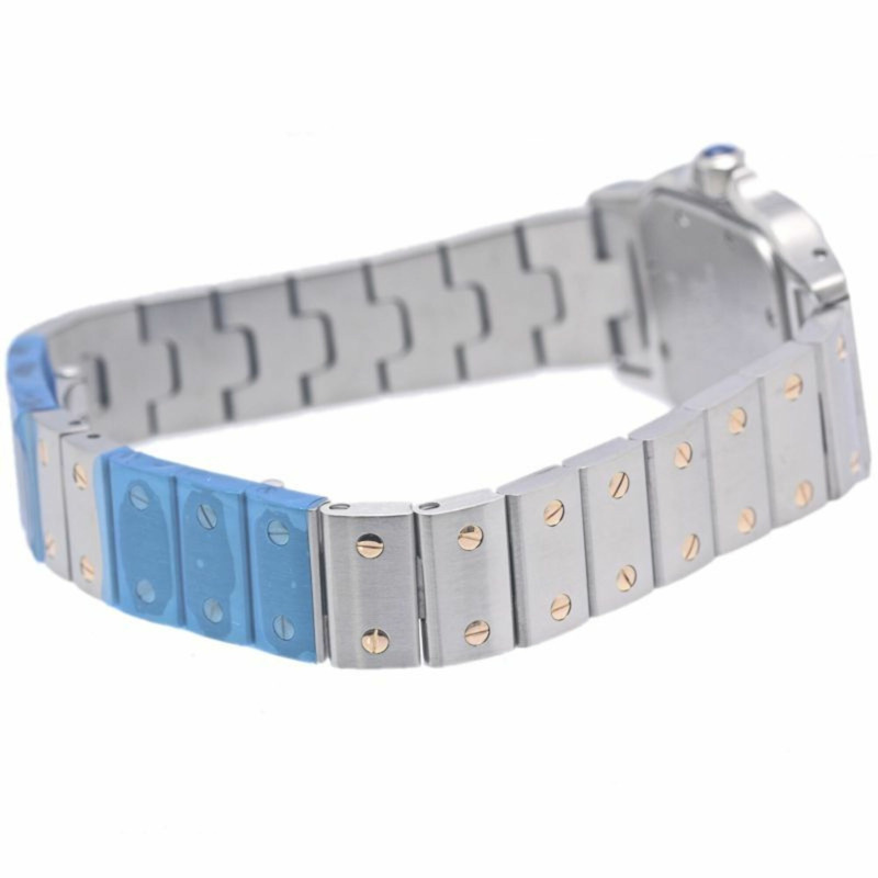 卡地亞 Cartier Santos Galbee SM W20103C4 白色錶殼亞洲限量版女士腕錶 K18PGxSS 40311-5