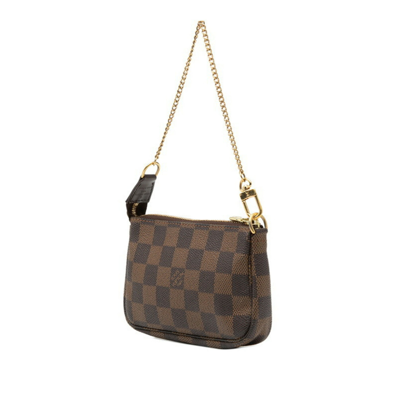 路易威登 Damier Mini Pochette Accessoires 配件手袋 N58009 棕色皮革 女士 LOUIS VUITTON-1